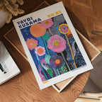 Affischmockup för Yayoi Kusama Floral Infinity – köp enkelt hos Bozetto i hög kvalitet