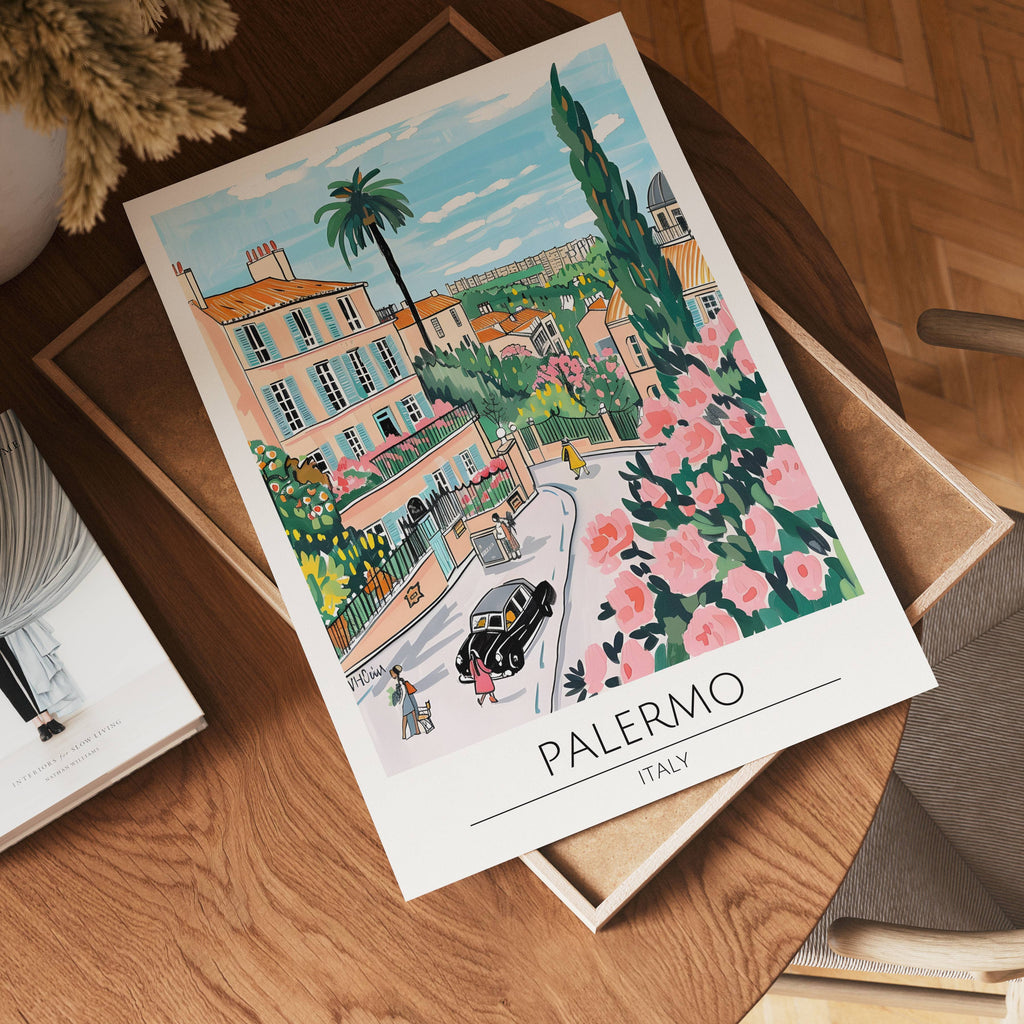 Palermo Italy poster visad rakt fram – Bozetto affisch i hög tryckkvalitet i hög tryckkvalitet