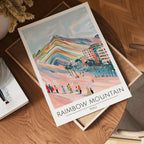 Rainbow Mountain poster visad rakt fram – Bozetto affisch i hög tryckkvalitet i hög tryckkvalitet