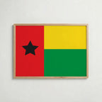 Guinea-Bissau National Flag Poster i ekram – inramad konsttryck för stilren inredning hos Bozetto