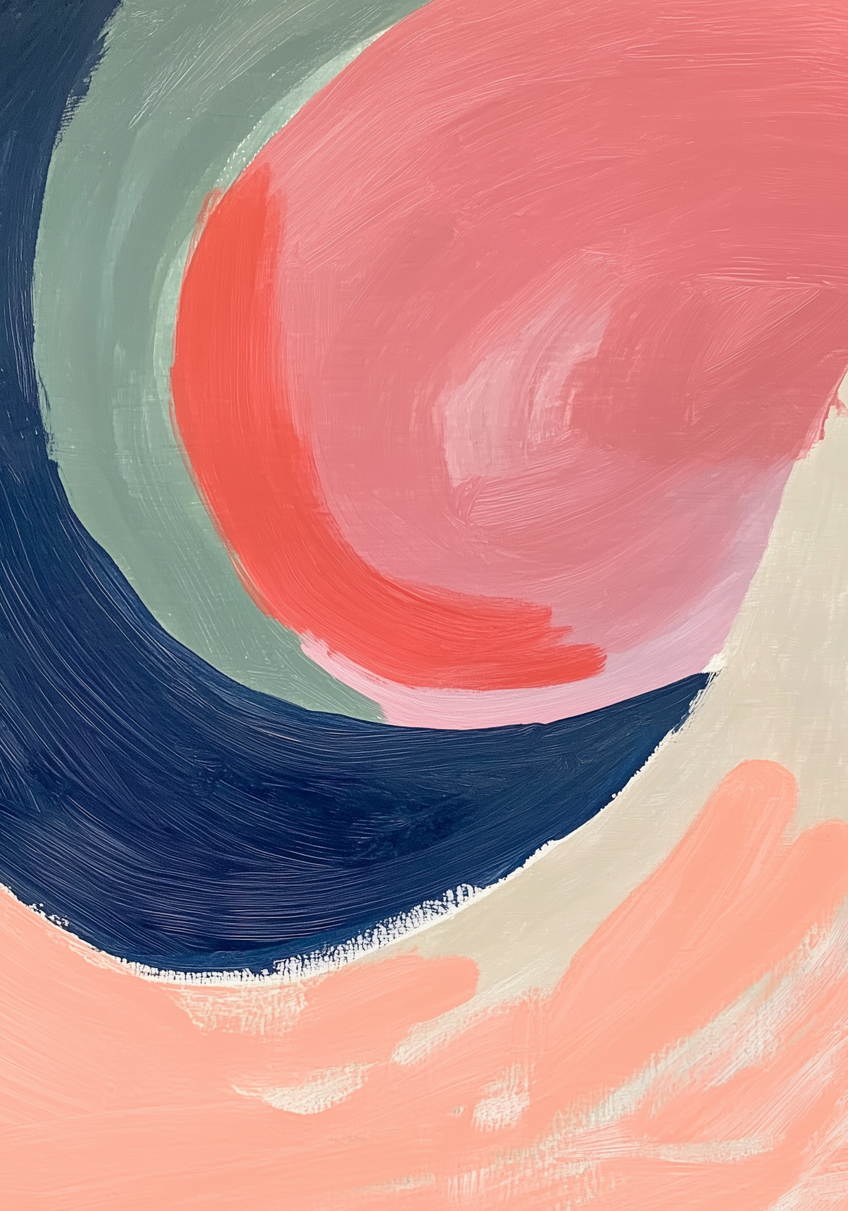 Abstract Whispers of the Horizon – stilfullt konsttryck från Bozetto, tryckt på matt finpapper