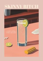 Skinny Bitch Cocktail poster visad rakt fram – Bozetto affisch i hög tryckkvalitet
