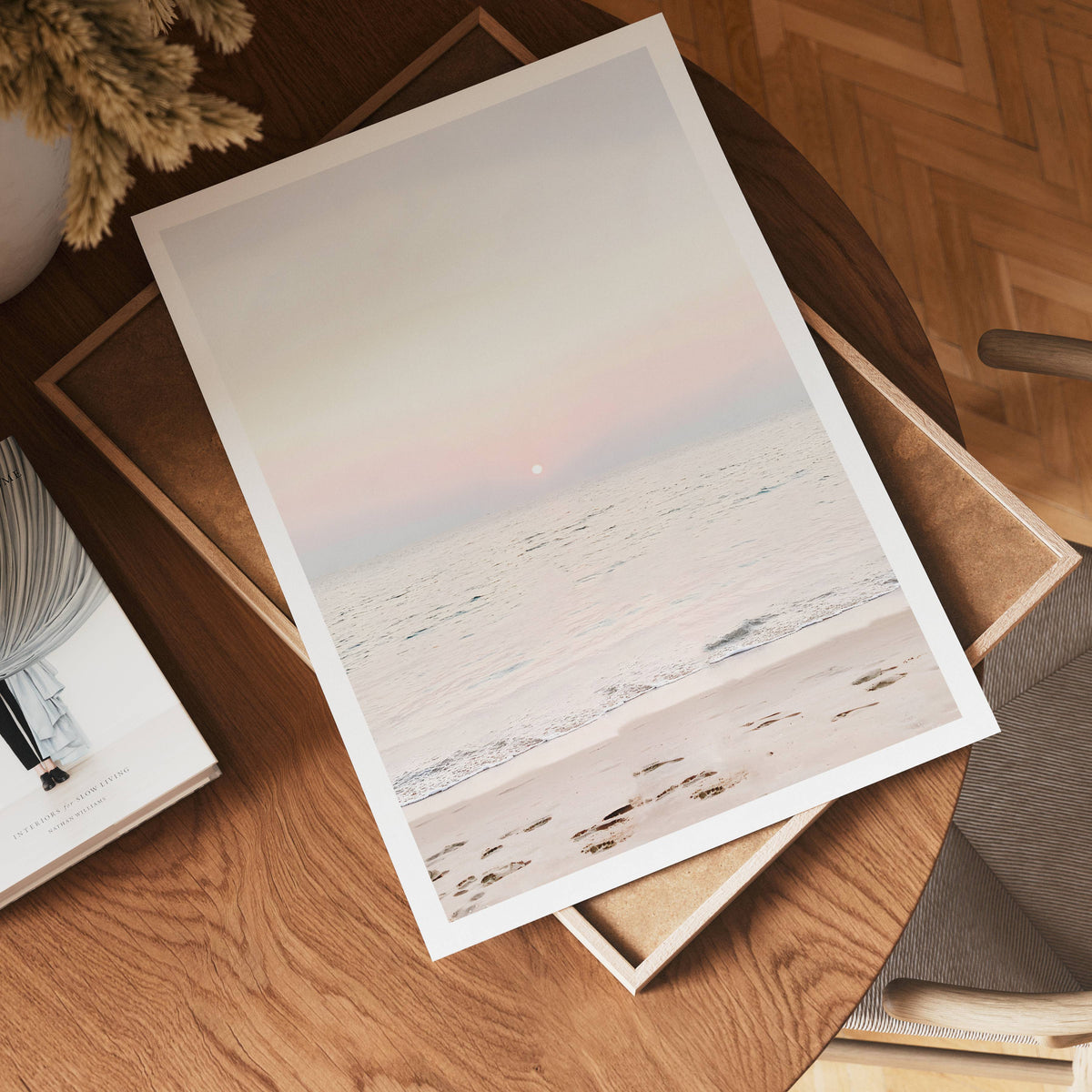 Pastel Horizon Sunset poster visad rakt fram – Bozetto affisch i hög tryckkvalitet