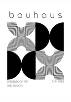 Bauhaus Monochrome Pattern poster visad rakt fram – Bozetto affisch i hög tryckkvalitet