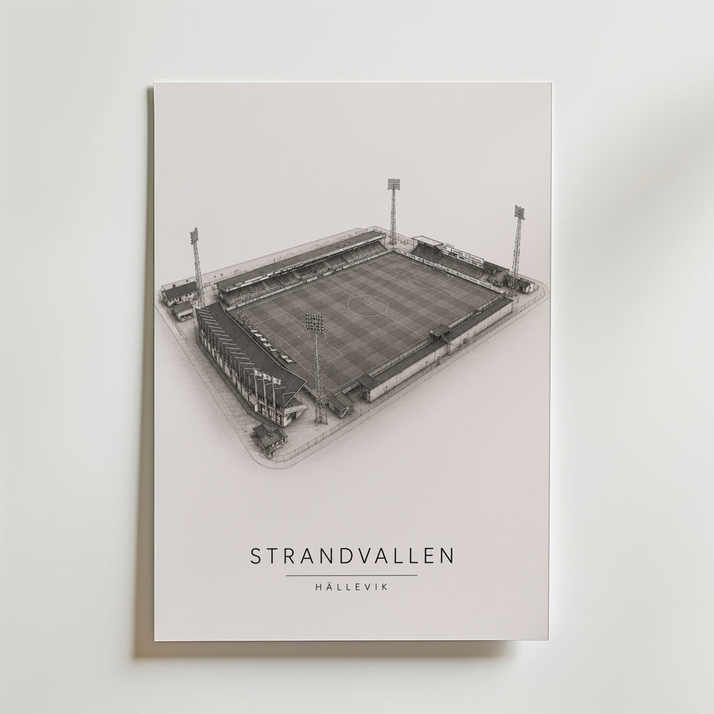 Strandvallen affisch inramad i neutral ram – se hur konsttrycket ser ut, Bozetto