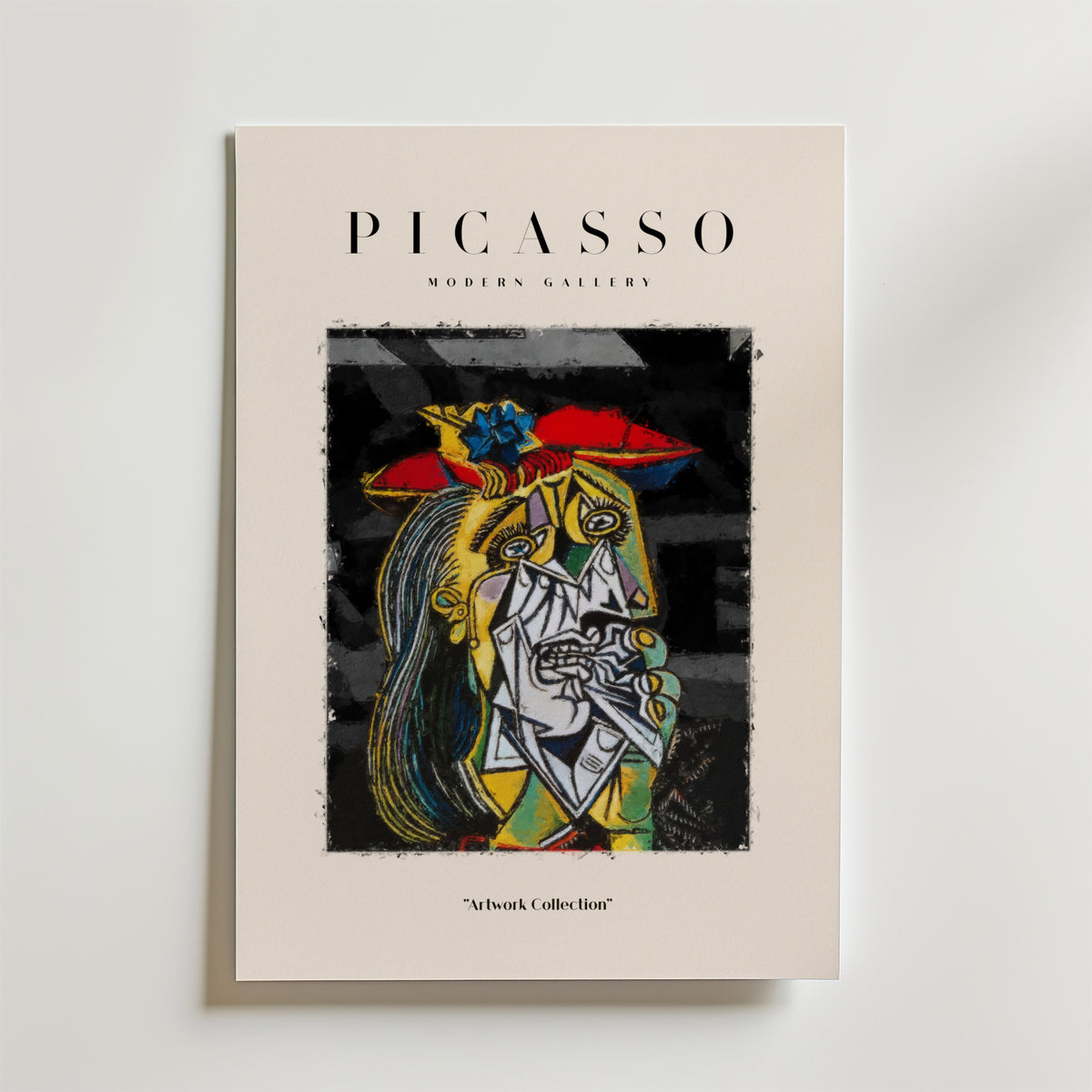 Picasso Crying Eyes of Grief – stilfullt konsttryck från Bozetto, tryckt på matt finpapper
