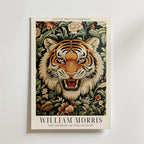 Tiger Bloom William Morris – stilfullt konsttryck från Bozetto, tryckt på matt finpapper
