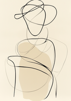 Abstract Silhouette Figure poster visad rakt fram – Bozetto affisch i hög tryckkvalitet