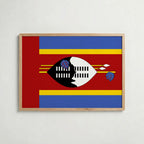 Eswatini National Flag Poster i ekram – inramad konsttryck för stilren inredning hos Bozetto