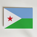 Djibouti National Flag Poster – modern konst och stilren konsttryck för hemmet hos Bozetto