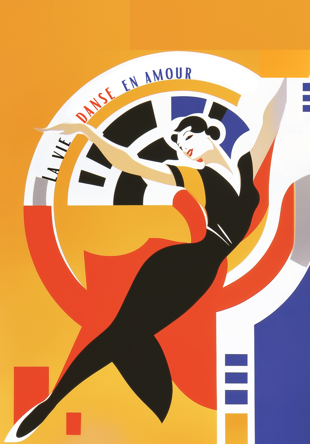 La Vie Danse En Amour – affisch med snyggt motiv, köp enkelt hos Bozetto i flera storlekar