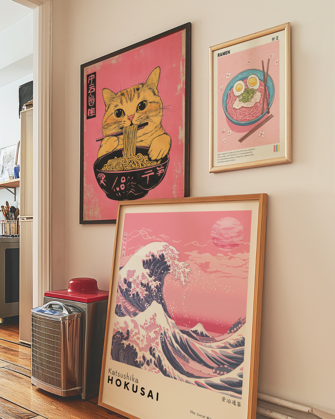 Bundle 3-pack Pink Tokyo Trio – kuraterad postercollection som lyfter hemmet hos Bozetto