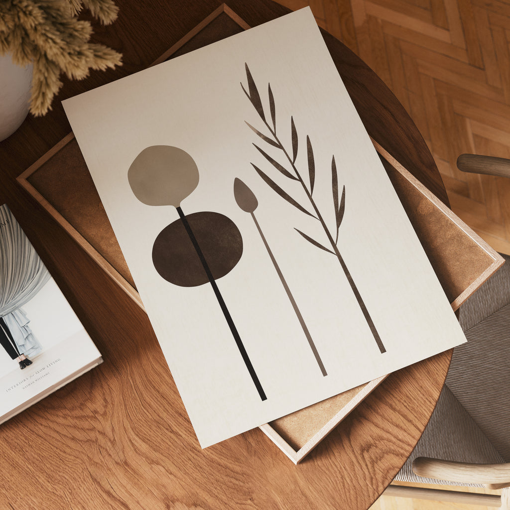 Abstract Garden Shapes – köp enkelt hos Bozetto konsttryck i hög kvalitet i hög kvalitet