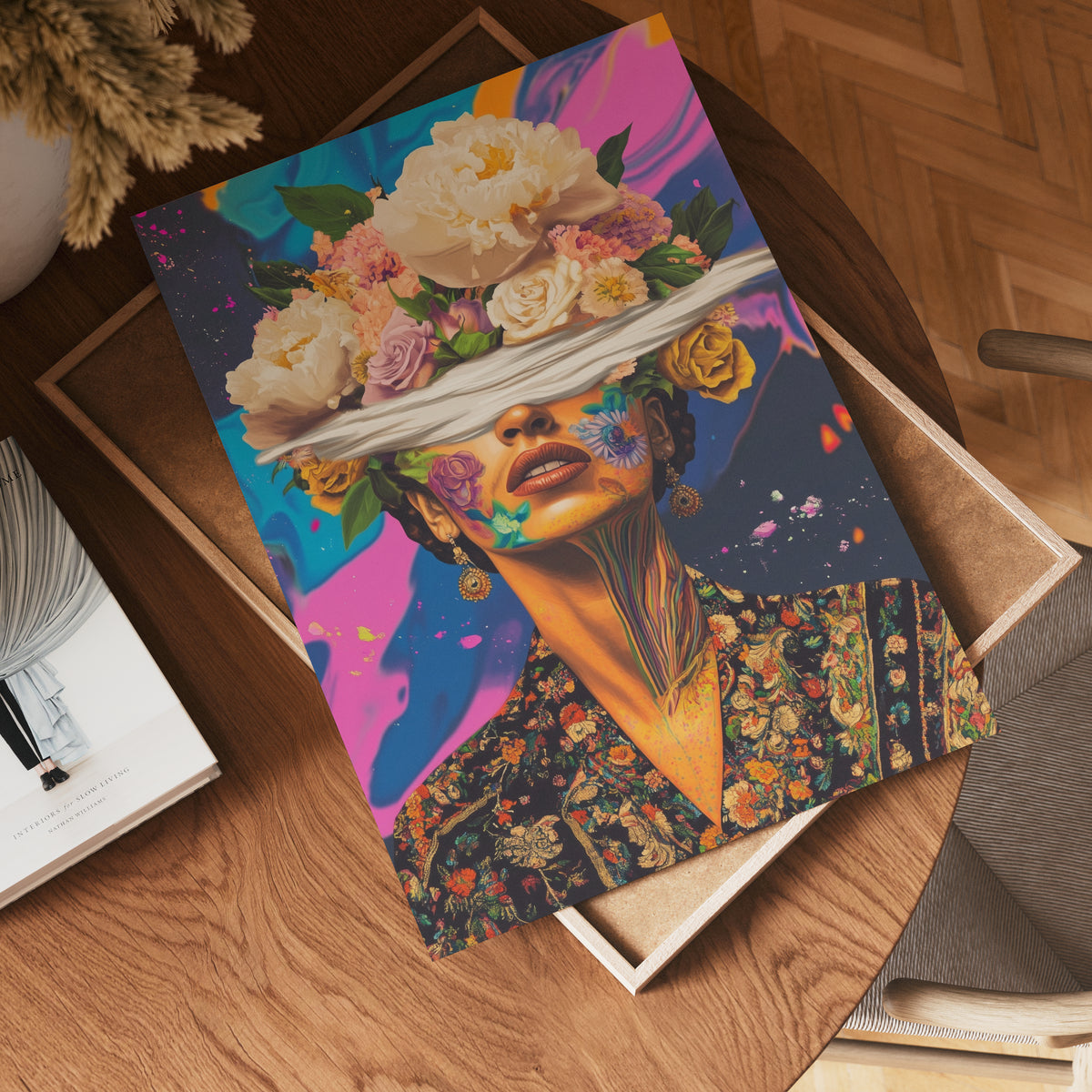 Floral Kahlo Mindscape – affisch med stilfullt motiv från Bozetto i hög kvalitet