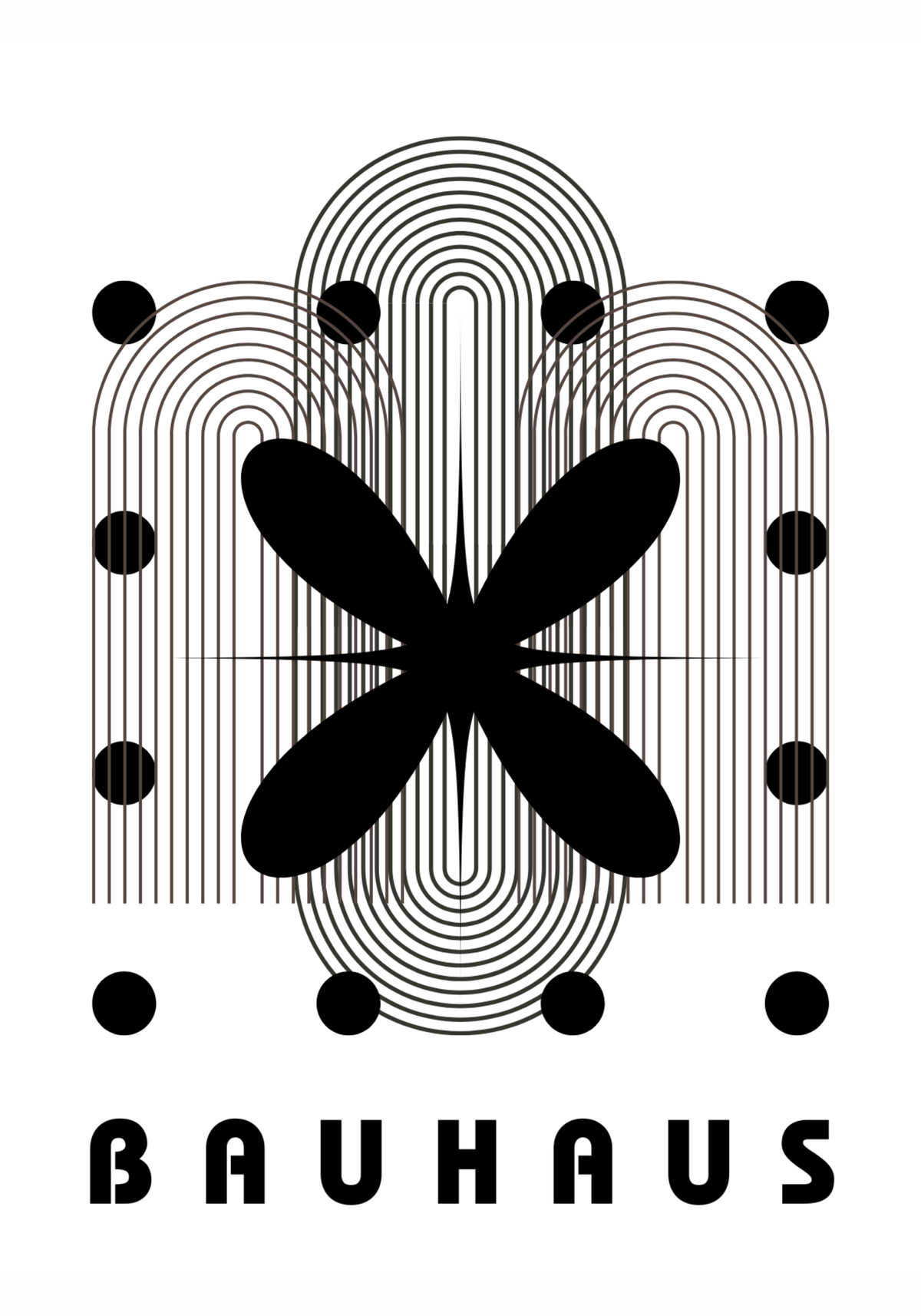 Bauhaus Abstract Bloom – köp enkelt hos Bozetto konsttryck i hög kvalitet i hög kvalitet