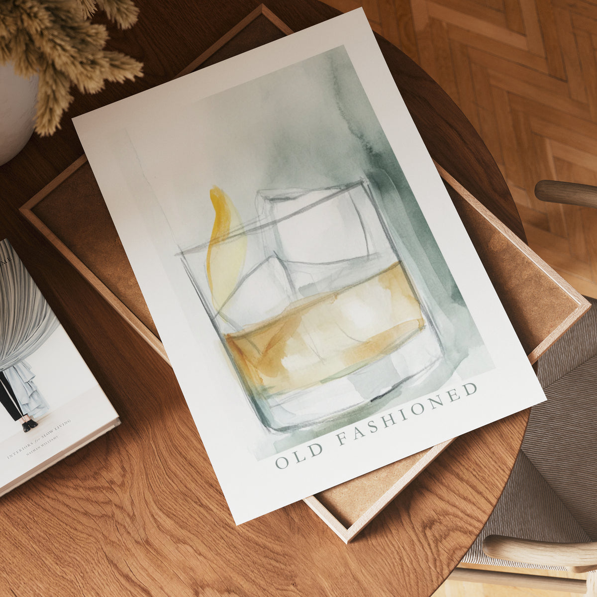 Old Fashioned Drink poster visad rakt fram – Bozetto affisch i hög tryckkvalitet