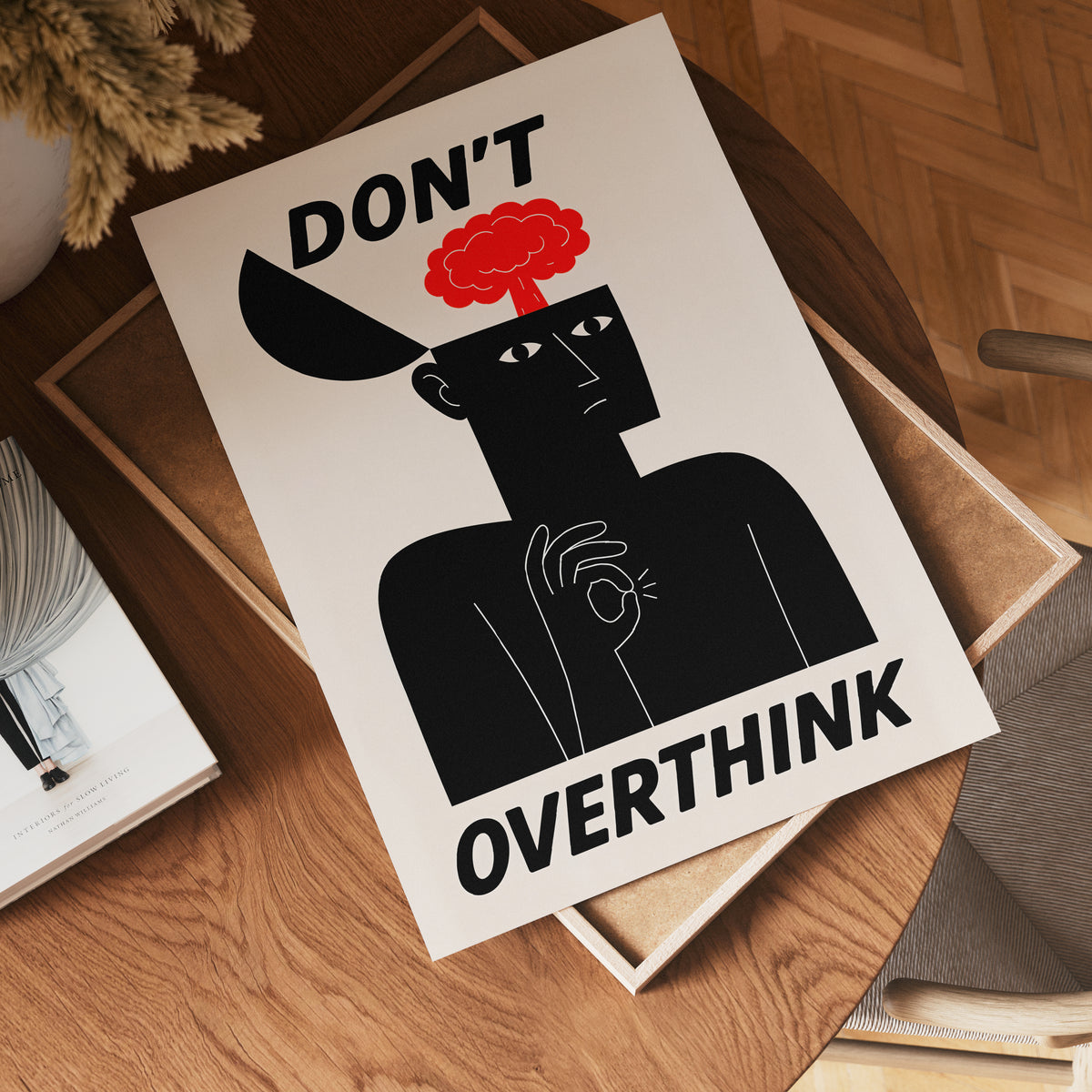 Don’t Overthink – affisch med snyggt motiv, köp enkelt hos Bozetto i flera storlekar