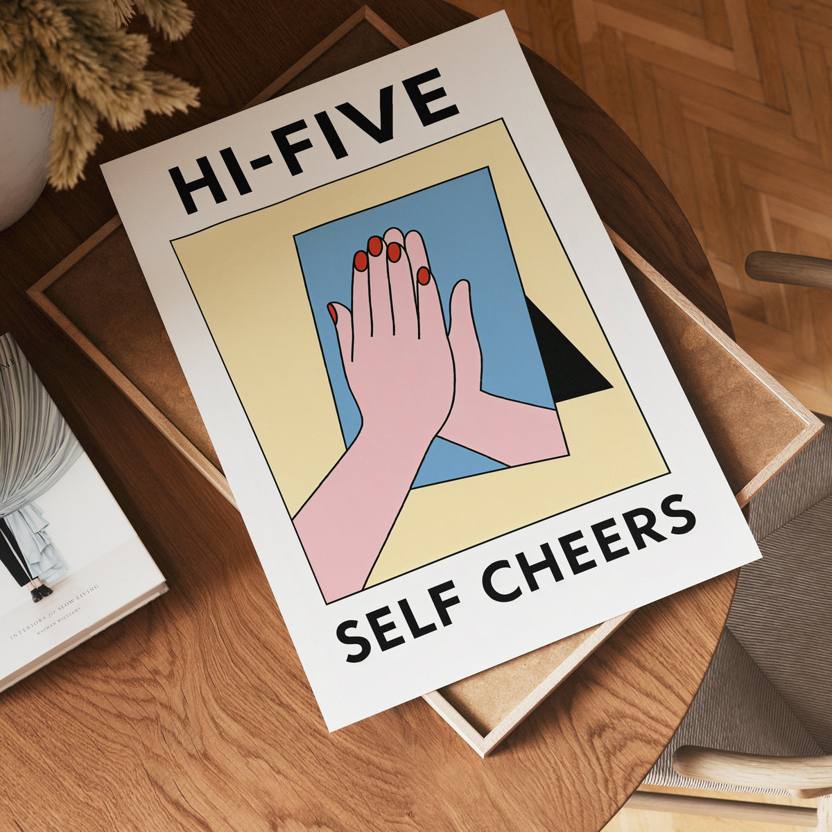 Hi-Five Self Cheers – affisch med snyggt motiv, köp enkelt hos Bozetto i flera storlekar