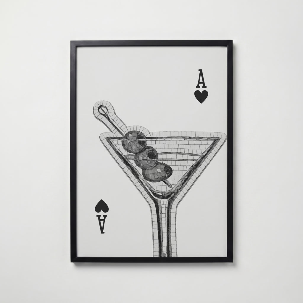 Martini Ace Poster – svart ram