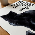 Always Be a Cat Poster – närbild på papper