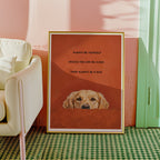 Always Be a Dog Poster med svart ram