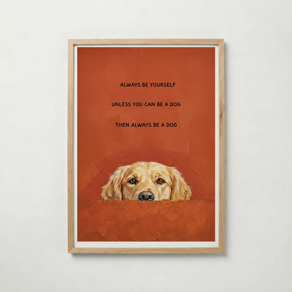 Always Be a Dog Poster med ekram
