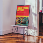 Väggmockup av Back to the Future affisch på ljus vägg – Bozetto konsttryck – nr 3