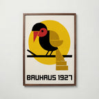 Bauhaus Bird Poster – valnötsram