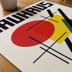 Bauhaus Exhibition 1923 Poster – närbild på papper