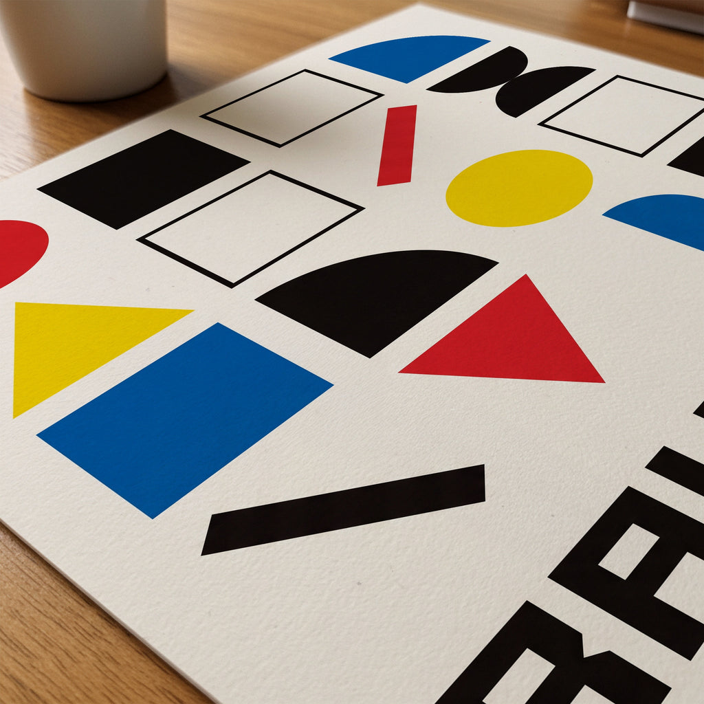 Bauhaus Weimar Poster – närbild på papper