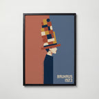 Bauhaus Hat Lady Poster – svart ram