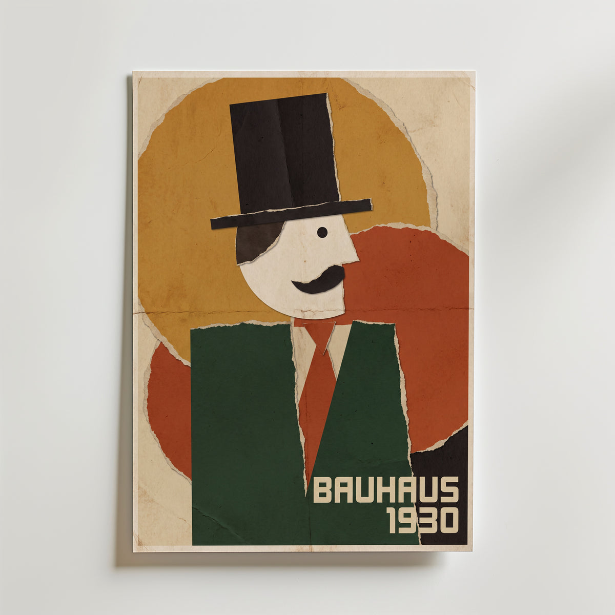 Bauhaus Top Hat Poster – canvas utan passepartout