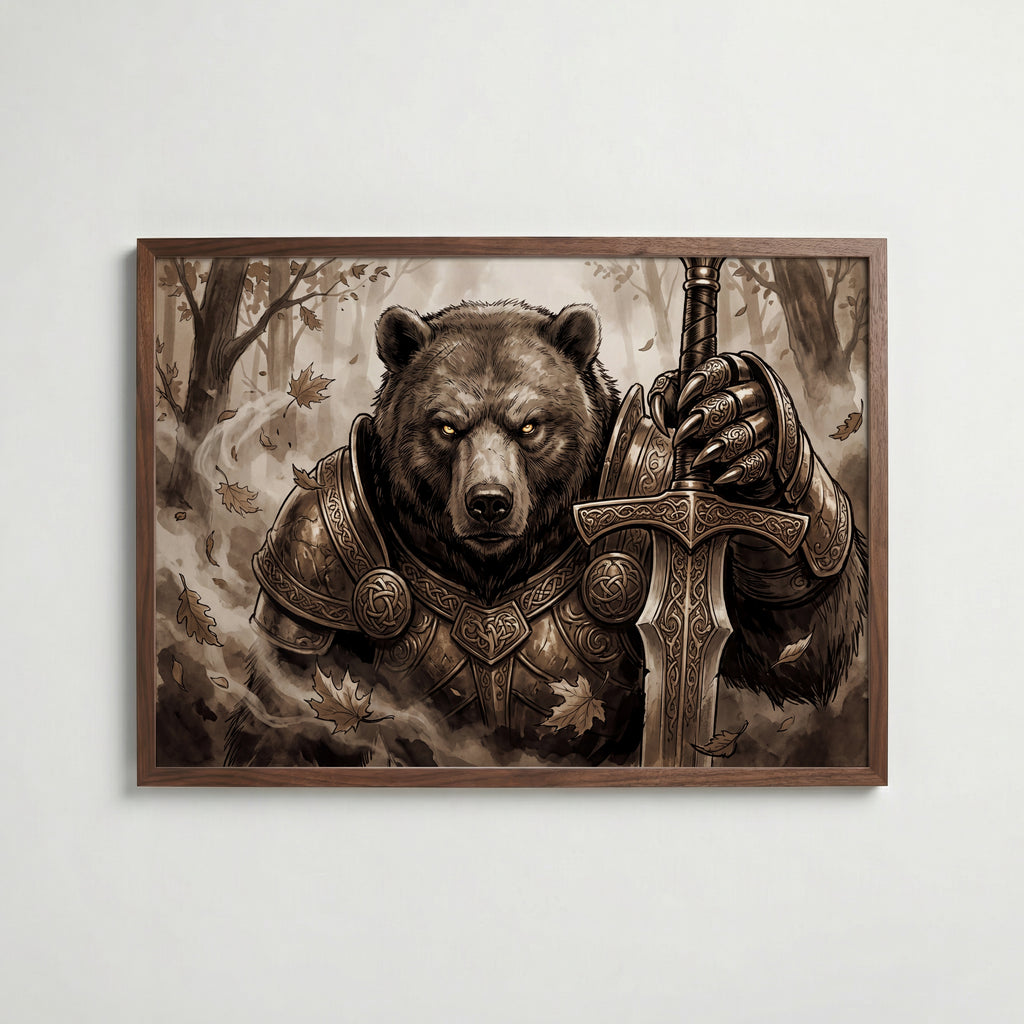 Bear Knight Poster i hemiljö