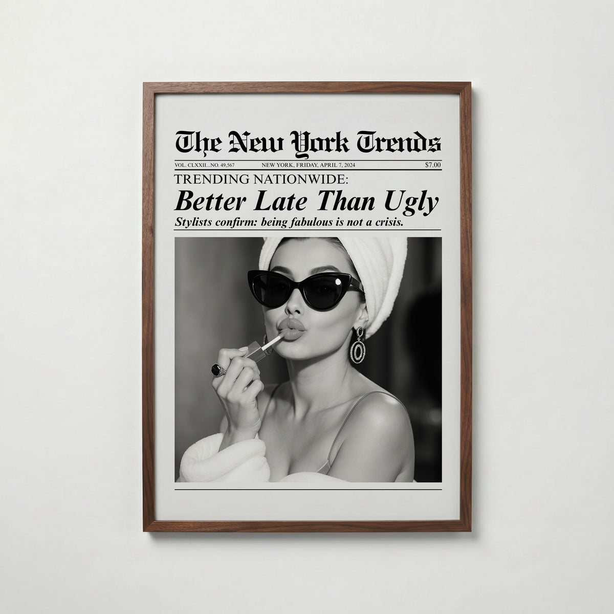 Front Page Glamour Poster – valnötsram