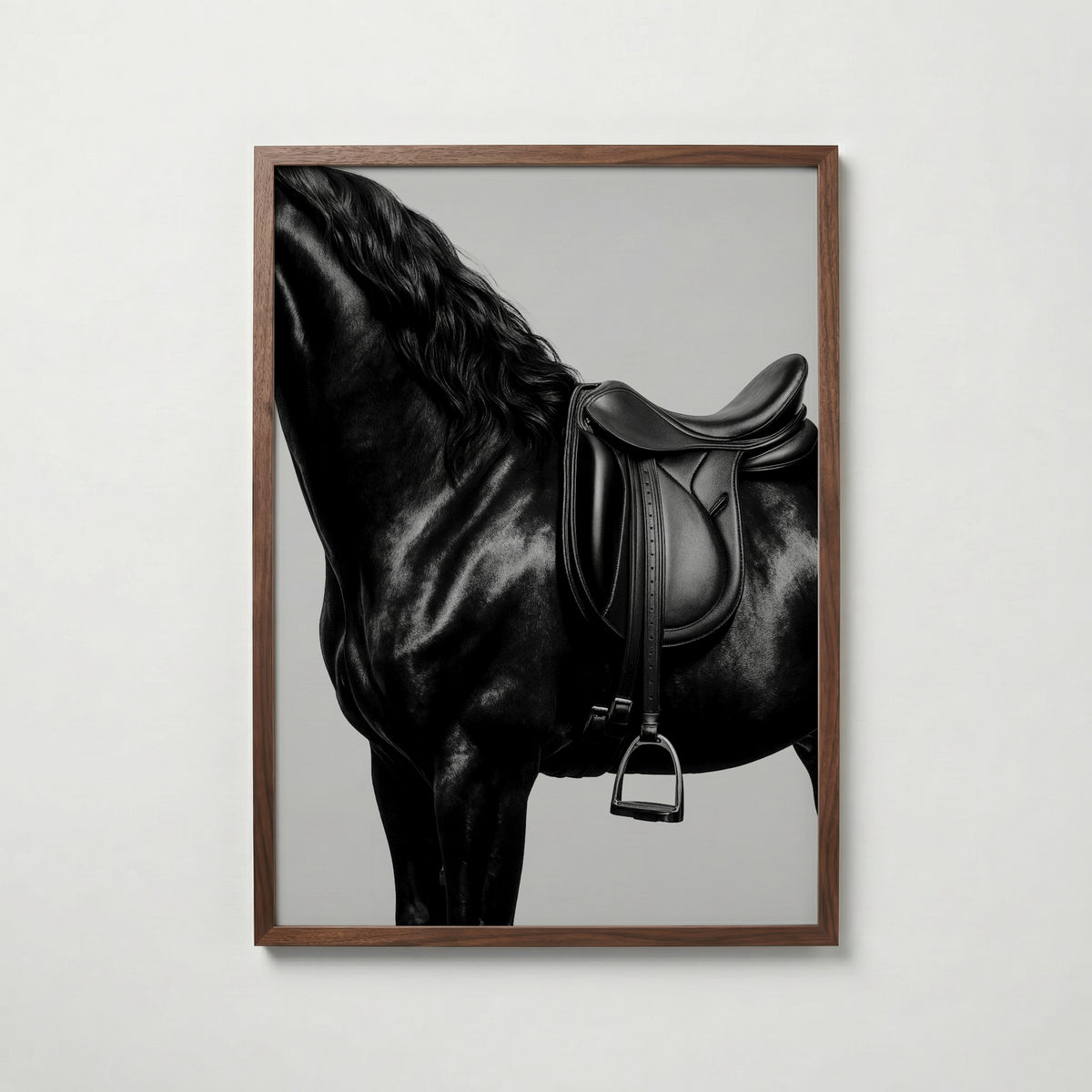 Black Stallion Saddle Poster – valnötsram