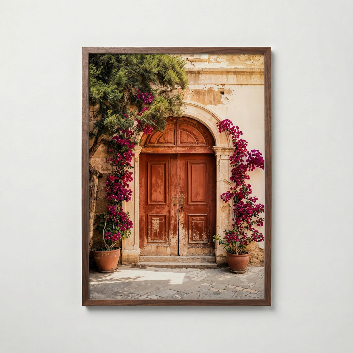 Bougainvillea Door Poster i vardagsrumsmiljö