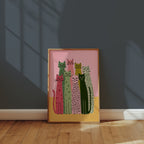 Colorful Cat Lineup Poster