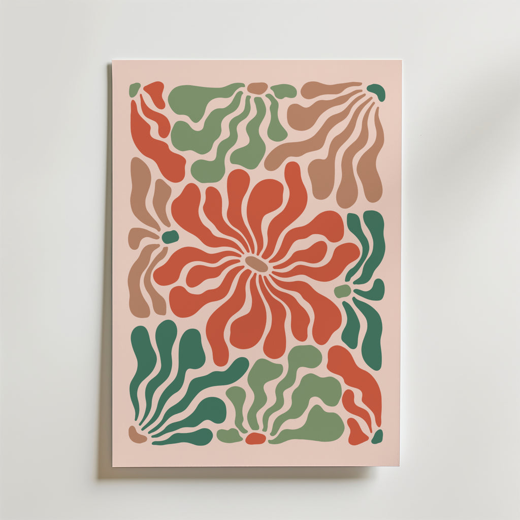 Bloom Spiral – stilfullt konsttryck från Bozetto, tryckt på matt finpapper i hög tryckkvalitet