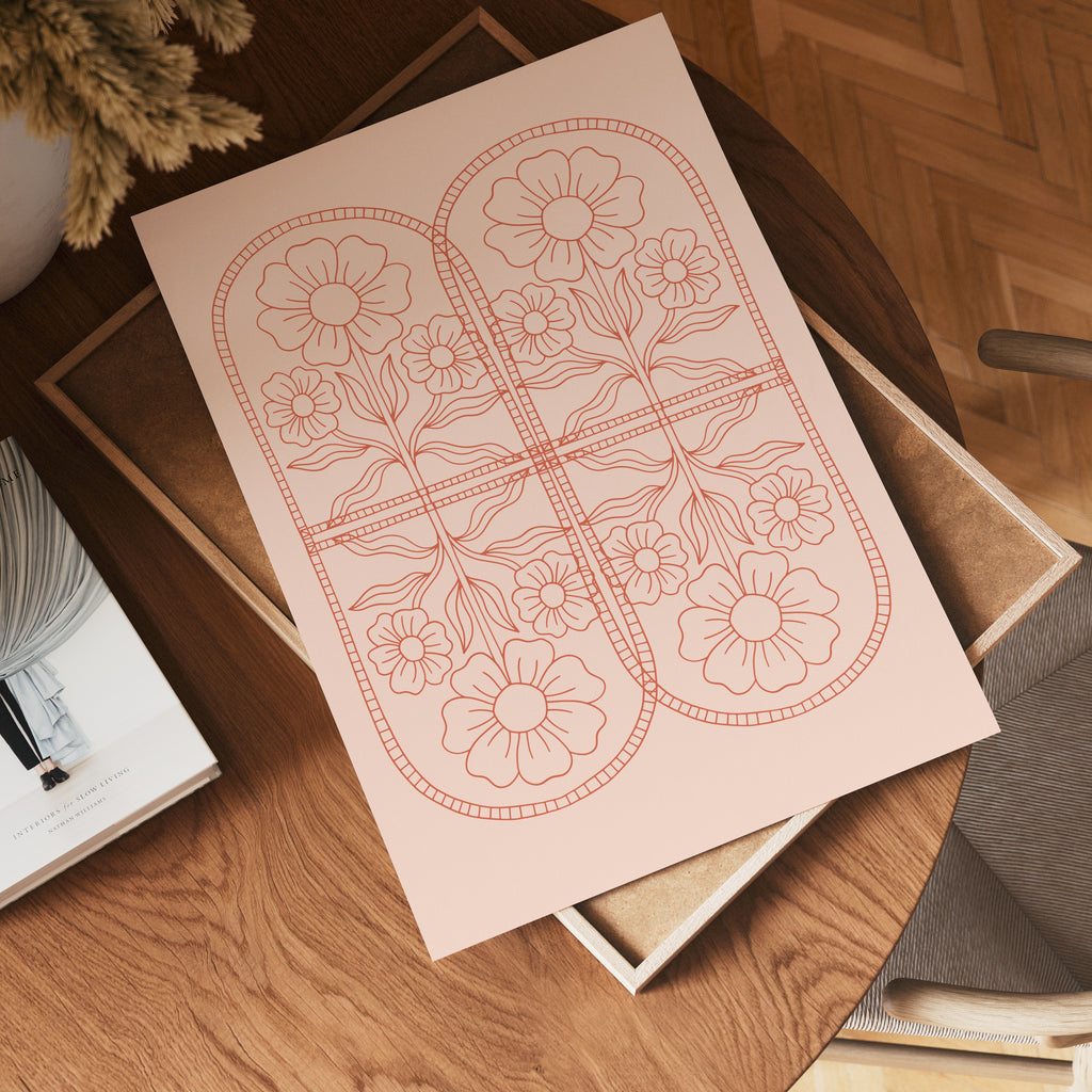 Ornamental Flower Symmetry – affisch med stilfullt motiv från Bozetto i hög kvalitet