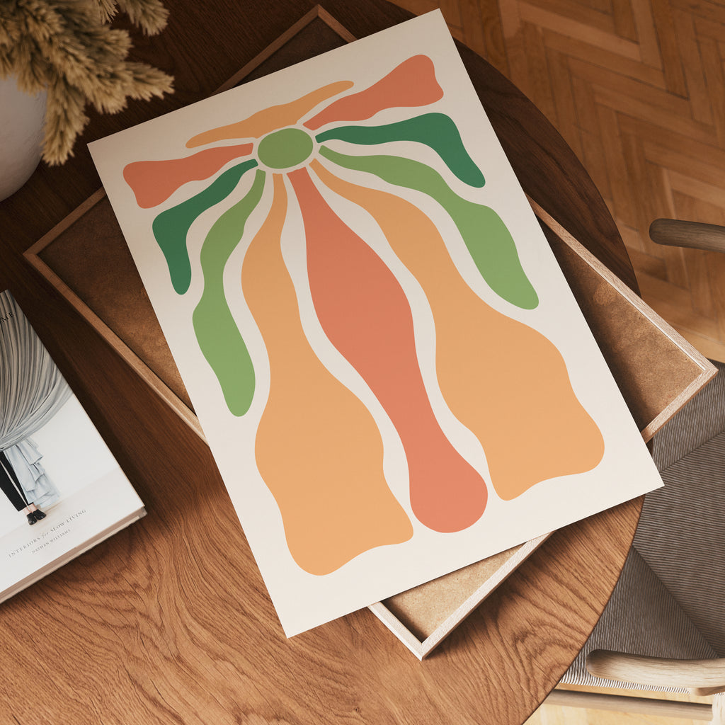 Organic Flow Shapes poster visad rakt fram – Bozetto affisch i hög tryckkvalitet