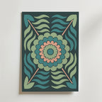 Midnight Bloom Pattern – stilfullt konsttryck från Bozetto, tryckt på matt finpapper