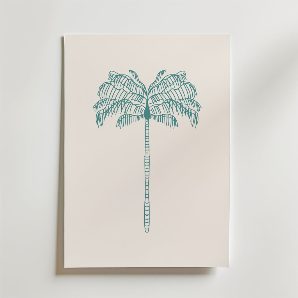 Palmtree Minimalism – stilfullt konsttryck från Bozetto, tryckt på matt finpapper