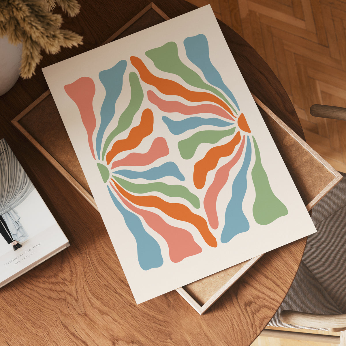 Organic Flow Shapes poster visad rakt fram – Bozetto affisch i hög tryckkvalitet
