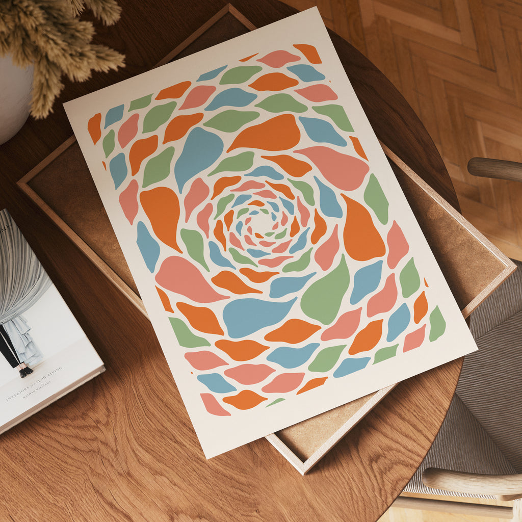 Mosaic Swirl poster visad rakt fram – Bozetto affisch i hög tryckkvalitet i hög tryckkvalitet