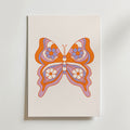 Orange Butterfly Symmetry – stilfullt konsttryck från Bozetto, tryckt på matt finpapper