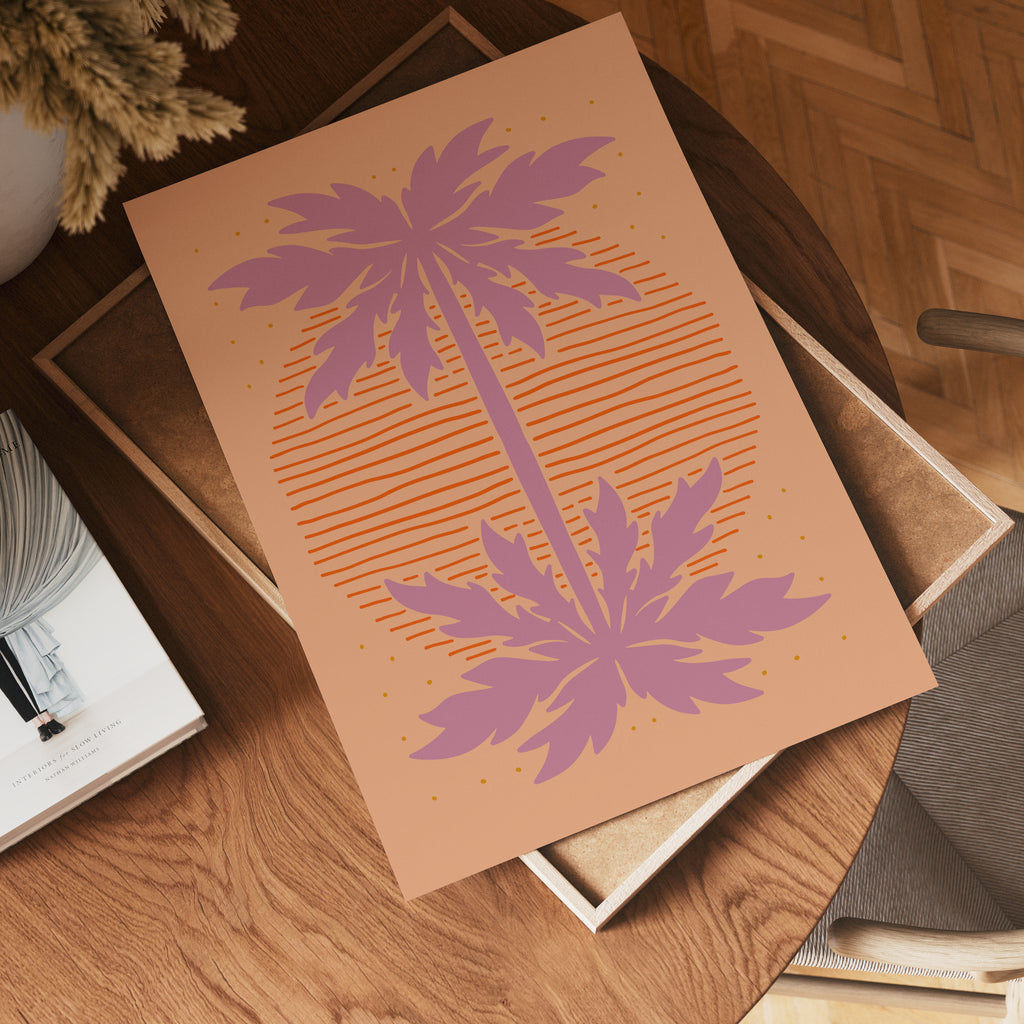 Mirrored Palms poster visad rakt fram – Bozetto affisch i hög tryckkvalitet i hög tryckkvalitet
