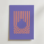 Striped Vase Illusion – stilfullt konsttryck från Bozetto, tryckt på matt finpapper