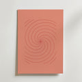 Terracotta Spiral Flow – stilfullt konsttryck från Bozetto, tryckt på matt finpapper