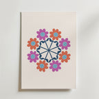 Geometric Floral Mandala – stilfullt konsttryck från Bozetto, tryckt på matt finpapper