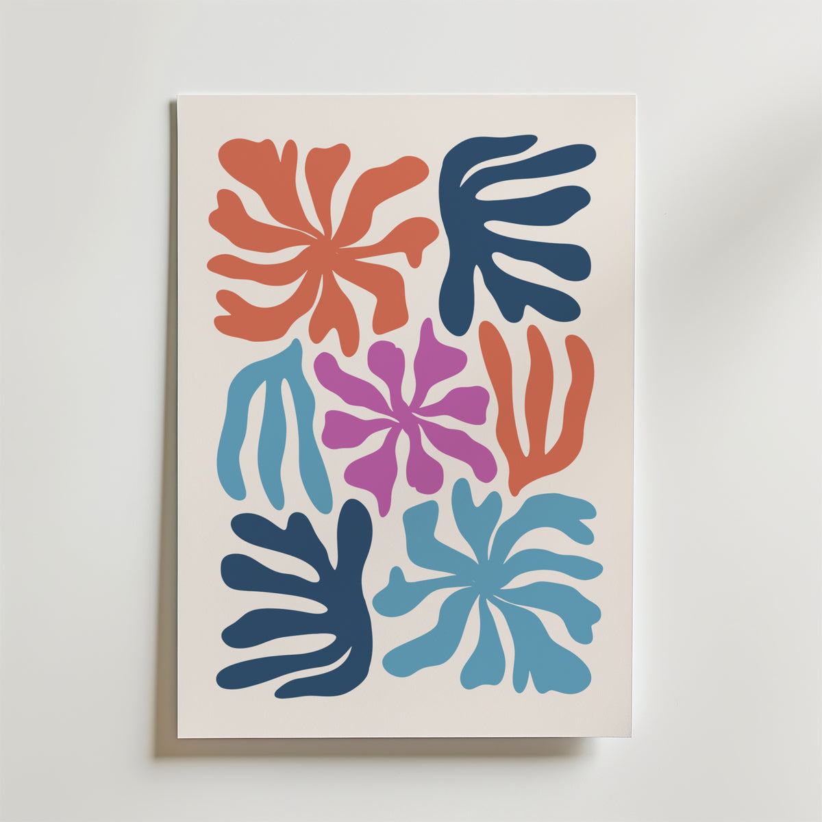 Abstract Coral Garden – stilfullt konsttryck från Bozetto, tryckt på matt finpapper